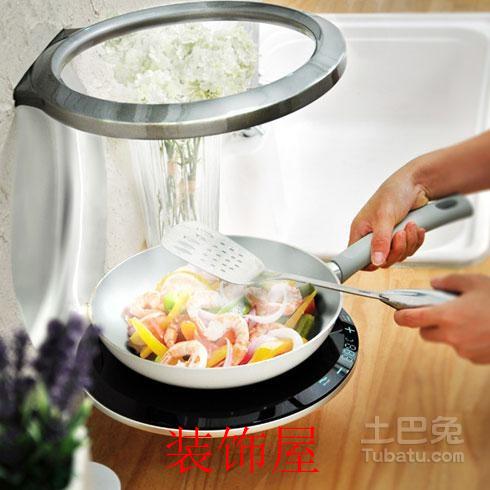 能折叠进墙壁的烟机和灶具 科技感十足